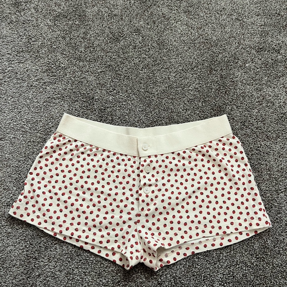 Brandy Melville Strawberry Cotton Shorts